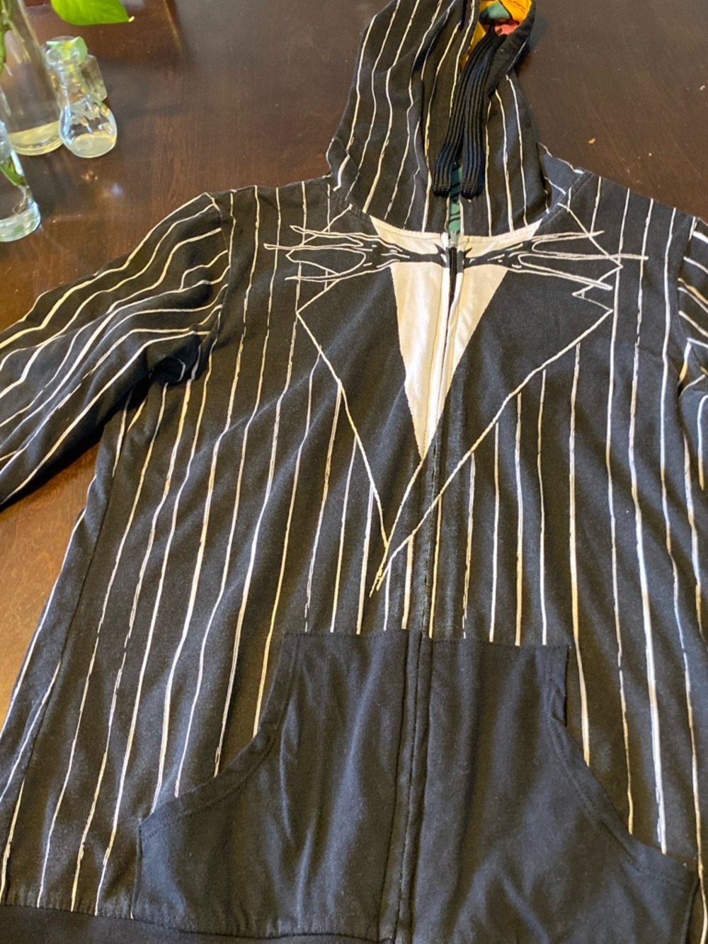 Hot Topic Disney Jack Skellington/Sally reversible zip up jacket [size medium]